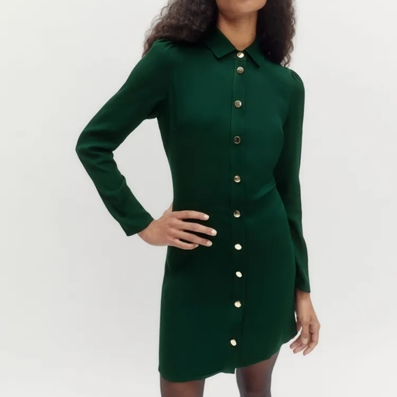 Reformation Hugh Dress in Forest size 6 NWT - Picture 7 of 14